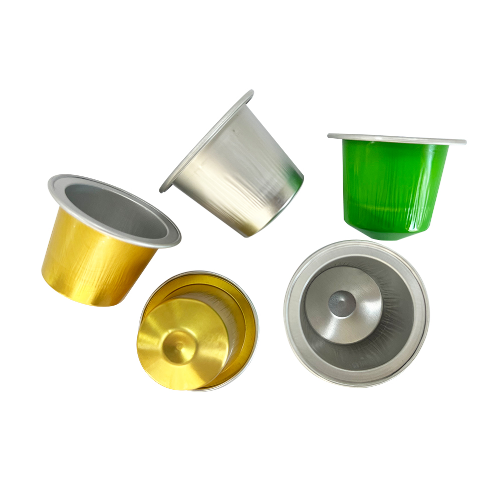 Custom Sealable Muti-Colors Disposable Aluminum Foil Coffee Capsules with Lids